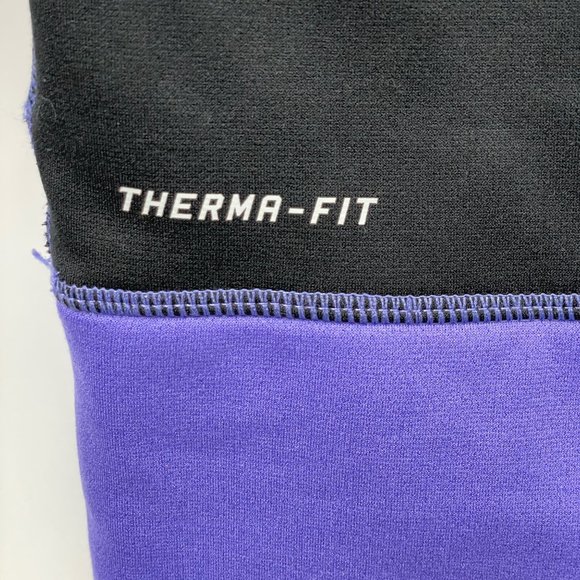 Nike All Time Script Logo Pullover Hooded Sweatshirt Black Purple - Picture 8 of 10